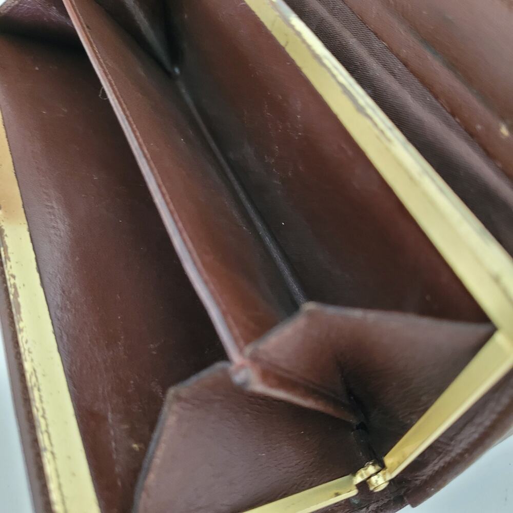 Coach Gramercy Vintage Wallet Brown Bifold Leather Long Made In Italy Large - Picture 10 of 16